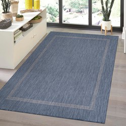 Relax Uni Binnen en Buiten - Vloerkleed - Indoor & Outdoor - Laagpolig Effen - Blauw- 120x170 CM