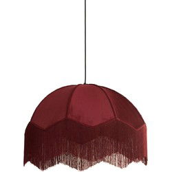 Light & Living - hanglamp - Malacia - rood - raffia velours stof - Ø 50cm - E27 - 2986317