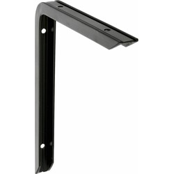 AMIG Plankdrager/planksteun - aluminium - gelakt zwart - H120 x B80 mm - max gewicht 75 kg - Plankdragers