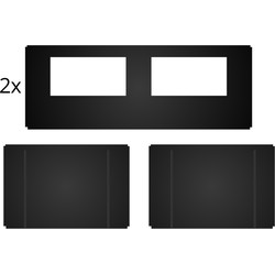 Zijwandenset voor Easy up 3×6 m Heavy duty Zwart