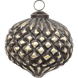 Clayre & Eef Kerstbal Bruin Glas