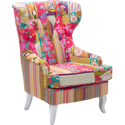 MOLDE - Chesterfield fauteuil - Fuchsiapaars - Polyester