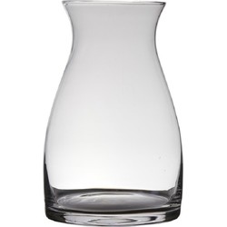 Transparante home-basics vaas/vazen van glas 20 x 15 cm Julia - Vazen