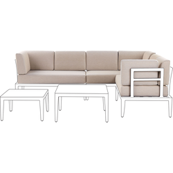 RIMA III - Tuinkussenhoezen set - Beige - Polyester