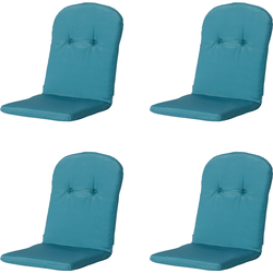 Madison -  Kuipstoelkussen Hoge Rug Panama sea blue - Ca. 96x45 cm - Set van 4