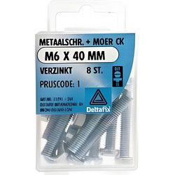 M.schroef moer ck m6x40mm 8st