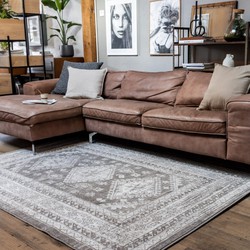 Vintage Vloerkleed Aila Taupe - Polypropyleen - 190 x 280 cm (L)