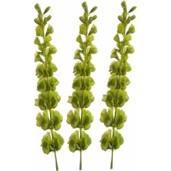 Set van 3x stuks groene Molucella kunstplant takken 80 cm - Kunstplanten