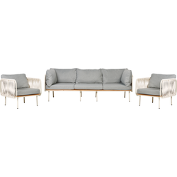 SENISE - Loungeset voor 5 - Grijs - Aluminium
