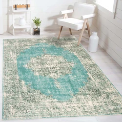 Burano vloerkleed - Medaillon Vintage - Mint Groen - 80 X 150 CM