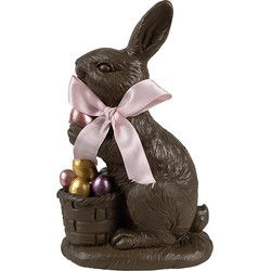 Clayre & Eef Decoratie Beeld Konijn 22 cm Bruin Kunststof