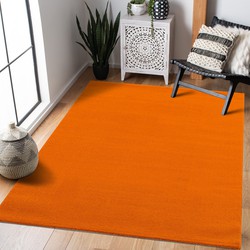 Tapijtenloods Uni Effen Laagpolig Vloerkleed Modern Oranje- 120x170 CM