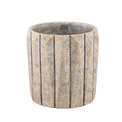 PTMD Bloempot Imani - 30x30x30 cm - Cement - Taupe