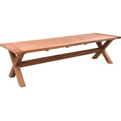 D - Livingfurn - Tuintafel Table Cross - 100x240x78 - Teakhout