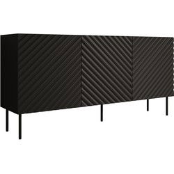 Meubella - Dressoir Laguna - Zwart - 165 cm