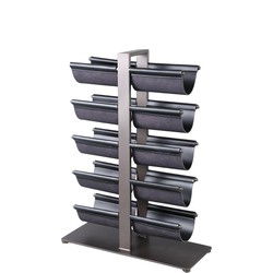 PTMD Davitt Black Steel Winerack PU Leather Holders S
