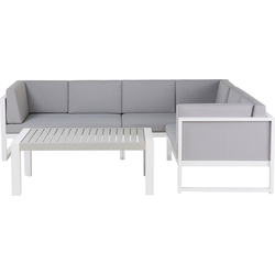 Beliani CASTELLA - Loungeset-Grijs-Aluminium