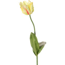 Tulp l.geel kunstbloem zijde nepbloem
