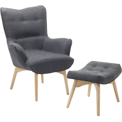 Beliani VEJLE - Fauteuil-Grijs-Polyester