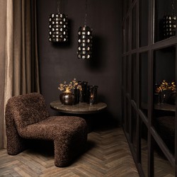 PTMD Hanglamp Jaye - 23x23x153 cm - Ijzer - Zwart