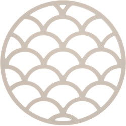 Krumble Siliconen pannenonderzetter rond met schubben patroon - Beige
