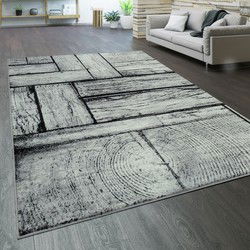 Laagpolig Modern Vloerkleed Sinovo - Grijs - 160x220 cm