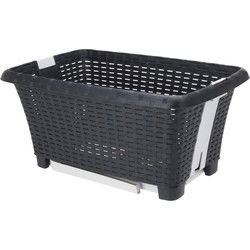 Bathroom solutions wasmand op poten - antraciet - 38L - 39x59x29 cm - Wasmanden