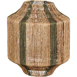 Mica Decorations Lantaarn Liliano - 30x30x36 cm - jute - Donker Groen