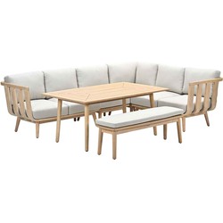 Garden Impressions San Leone lounge dining set 6-delig - sahara sand