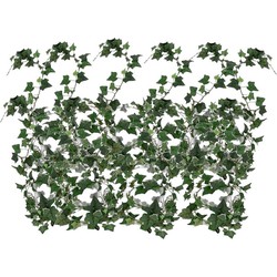 10x Klimop slinger groen Hedera Helix 180 cm - Kunstplanten