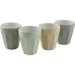 OTIX Koffie Kopjes - 4 Stuks - 250 ml - Zonder Oor - Koffietassen - Porselein - FIALA
