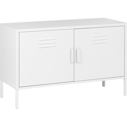 Beliani URIA - Sideboard-Wit-Staal