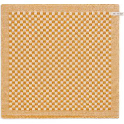 Knit Factory Keukendoek Cubes - Ecru/Oker - 50x50 cm