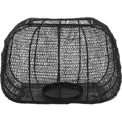 PTMD Rayna Black metal lantern fixed wire square S