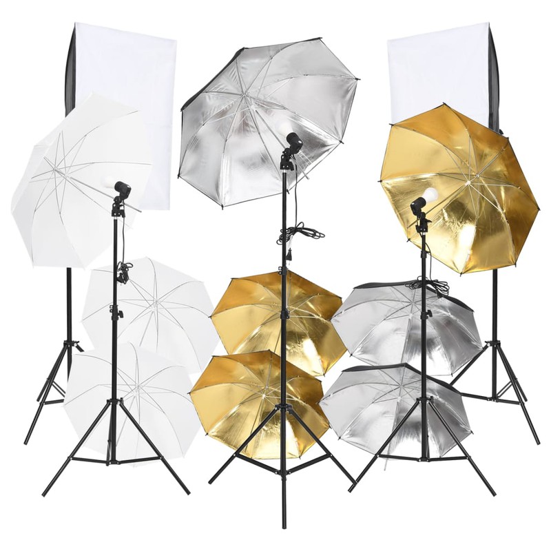 Prolenta Premium 9-delige Fotostudioset met verlichtingsset en softboxen - 