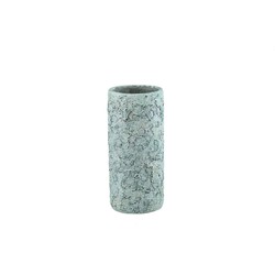 PTMD Bloempot Darrel - 17x17x36 cm - Cement - Blauw