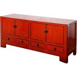 Fine Asianliving Antieke Chinese TV Kast Rood High Gloss