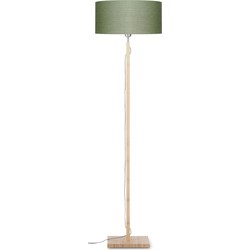 Vloerlamp Fuji - Groen/Bamboe - Ø47cm