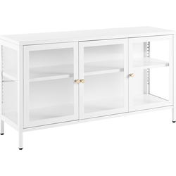 Beliani NEWPORT - Sideboard-Wit-Staal