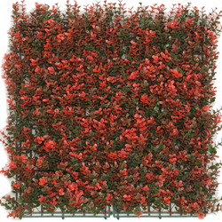 Greenmoods Kunsthaag Buxus - Nep plant - Sterk UV bestendig - 1 Stuk - 50x50cm - Rood -