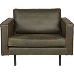 BePureHome Rodeo Fauteuil - Eco-leder - Army - 85x105x86