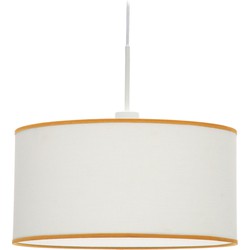 Kave Home - Binisalem lampenkap in wit en mosterd, Ø 40 cm