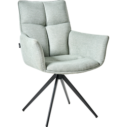 CORBIE - Eetkamerstoel - Mintgroen - Polyester