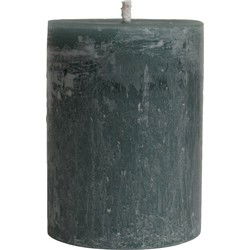 PTMD Kaars New Rustic Outdoor - 15x15x20 cm - Parrafin - Smaragd
