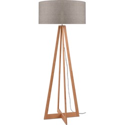 Vloerlamp Everest - Taupe/Bamboe - Ø60cm