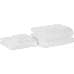 AREORA - Handdoek set van 4 - Wit - Katoen