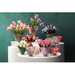 PTMD Vaas Macarena - 17x17x18 cm - Glas - Groen
