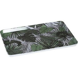 5Five - Dienblad - Jungle print - wit groen 30 x 22 cm - Dienbladen