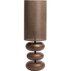 Light & Living - tafellamp - Danialo - beige bruin - katoen metaal - Ø 22cm - E27 - 1891052
