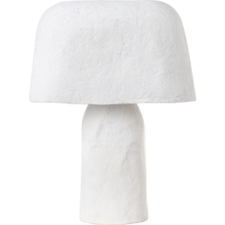 Beliani CARRASCO - Tafellamp-Wit-Papier-mâché
